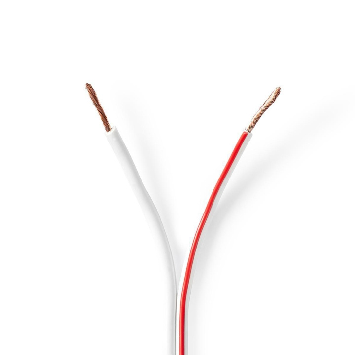 Nedis Højtaler Kabel | 2 x 1.50 mm² | CCA | 100.0 m | Runde | PVC | Hvid | Folie i gruppen HJEMMEELEKTRONIK / Lyd & billede / Højttalere & tilbehør / Tilbehør hos TP E-commerce Nordic AB (C07686)