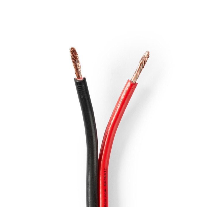 Nedis Højtaler Kabel | 2 x 2.50 mm² | CCA | 25.0 m | Runde | PVC | Rød / Sort | Folie i gruppen HJEMMEELEKTRONIK / Lyd & billede / Højttalere & tilbehør / Tilbehør hos TP E-commerce Nordic AB (C07688)