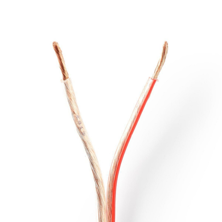 Nedis Højtaler Kabel | 2 x 2.50 mm² | CCA | 100.0 m | Runde | PVC | Gennemsigtig | Folie i gruppen HJEMMEELEKTRONIK / Lyd & billede / Højttalere & tilbehør / Tilbehør hos TP E-commerce Nordic AB (C07691)