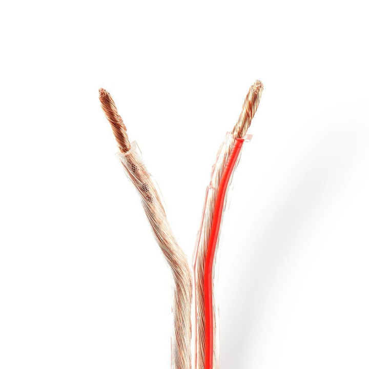 Nedis Højtaler Kabel | 2 x 4.00 mm² | CCA | 100.0 m | Runde | PVC | Gennemsigtig | Folie i gruppen HJEMMEELEKTRONIK / Lyd & billede / Højttalere & tilbehør / Tilbehør hos TP E-commerce Nordic AB (C07692)