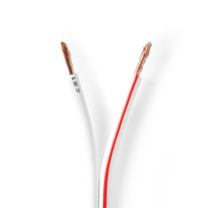 Nedis Højtaler Kabel | 2 x 2.50 mm² | CCA | 100.0 m | Runde | PVC | Hvid | Folie i gruppen HJEMMEELEKTRONIK / Lyd & billede / Højttalere & tilbehør / Tilbehør hos TP E-commerce Nordic AB (C07694)