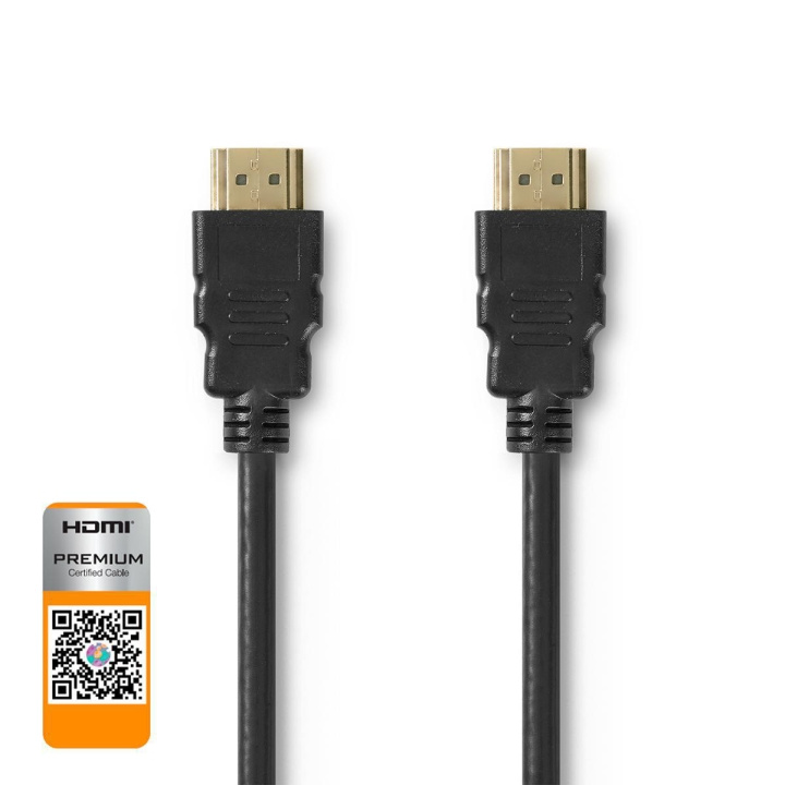 Nedis Premium High Speed ​​HDMI ™ kabel med Ethernet | HDMI™ Stik | HDMI™ Stik | 4K@60Hz | 18 Gbps | 5.00 m | Runde | PVC | Sort | Plastikpose i gruppen HJEMMEELEKTRONIK / Kabler og adaptere / HDMI / Kabler hos TP E-commerce Nordic AB (C07724)