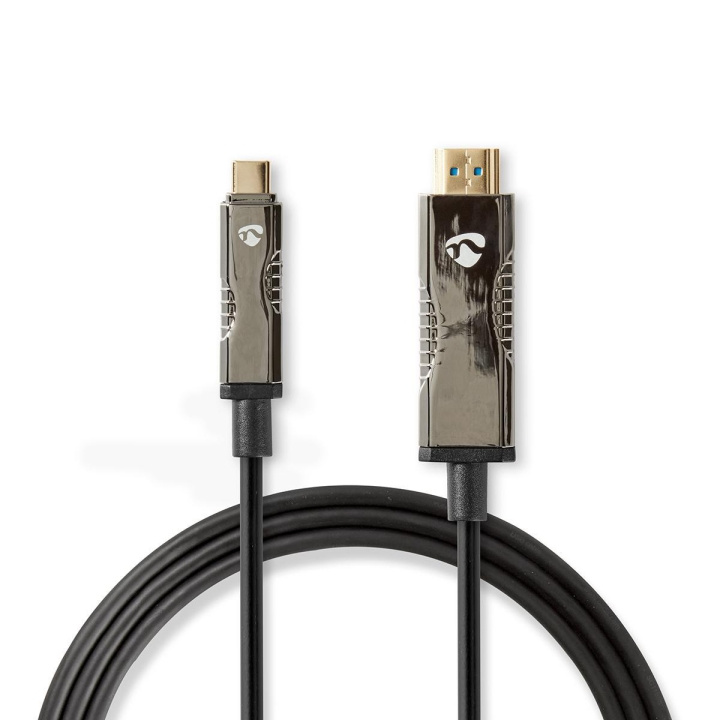 Nedis Aktiv Optisk USB-kabel | USB-C™ Han | HDMI™ Stik | 18 Gbps | 10.0 m | Runde | PVC | Sort | Gaveæske i gruppen HJEMMEELEKTRONIK / Kabler og adaptere / HDMI / Kabler hos TP E-commerce Nordic AB (C07766)