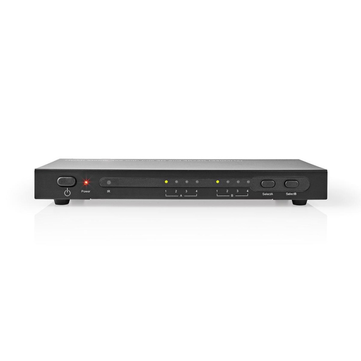 Nedis HDMI ™ Matrix Switch | 4 x 2-Port port(s) | 4x HDMI ™ -indgang | 2x HDMI™ Output | 4K@30Hz | 3.4 Gbps | Fjernstyret | Metal | Antracit i gruppen HJEMMEELEKTRONIK / Kabler og adaptere / HDMI / Adaptere hos TP E-commerce Nordic AB (C07832)