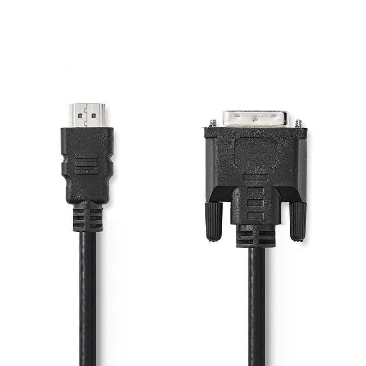 HDMI™ kabel | HDMI™ Stik | DVI-D 24 + 1-pin han | 1080p | Nikkelplateret | 2.00 m | Lige | PVC | Sort | Mærke i gruppen HJEMMEELEKTRONIK / Kabler og adaptere / HDMI / Kabler hos TP E-commerce Nordic AB (C07859)