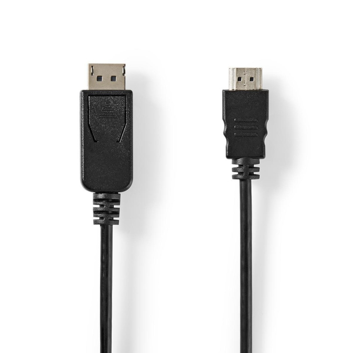 Nedis Displayport kabel | DisplayPort Han | HDMI™ Han | 4K@30Hz | Nikkelplateret | 2.00 m | Runde | PVC | Sort | Mærke i gruppen HJEMMEELEKTRONIK / Kabler og adaptere / HDMI / Kabler hos TP E-commerce Nordic AB (C07864)