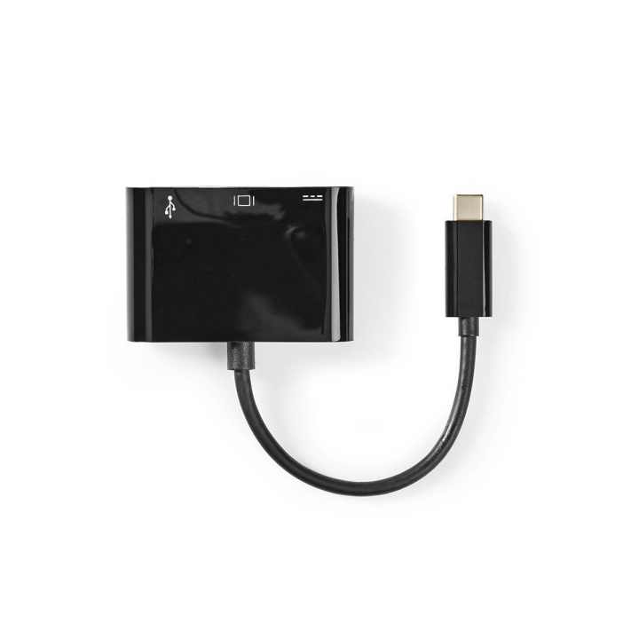 Nedis USB Multi-Port Adapter | USB 3.1 | USB-C™ Han | HDMI ™ -udgang / USB-A Hun / USB-C™ Hun | 5 Gbps | 0.20 m | Runde | Nikkelplateret | PVC | Sort | Mærke i gruppen HJEMMEELEKTRONIK / Kabler og adaptere / HDMI / Adaptere hos TP E-commerce Nordic AB (C07873)