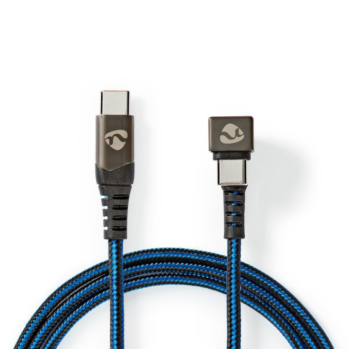 Nedis USB-kabel | USB 2.0 | USB-C™ Han | USB-C™ Han | 480 Mbps | Guldplateret | 1.00 m | Runde | Flettet / Nylon | Blå / Sort | Cover Window Box i gruppen SMARTPHONES & TABLETS / Opladere og kabler / Kabler / Kabler Type C hos TP E-commerce Nordic AB (C07947)