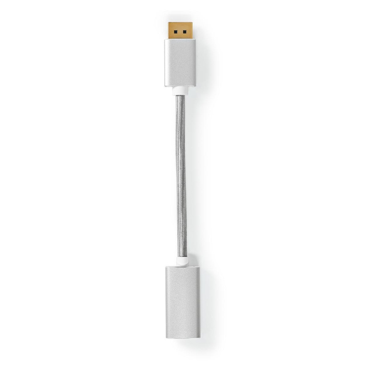 Nedis Displayport kabel | DisplayPort Han | HDMI ™ -udgang | 4K@60Hz | Guldplateret | 0.20 m | Runde | Flettet | Sølv | Cover Window Box i gruppen HJEMMEELEKTRONIK / Kabler og adaptere / HDMI / Adaptere hos TP E-commerce Nordic AB (C07964)