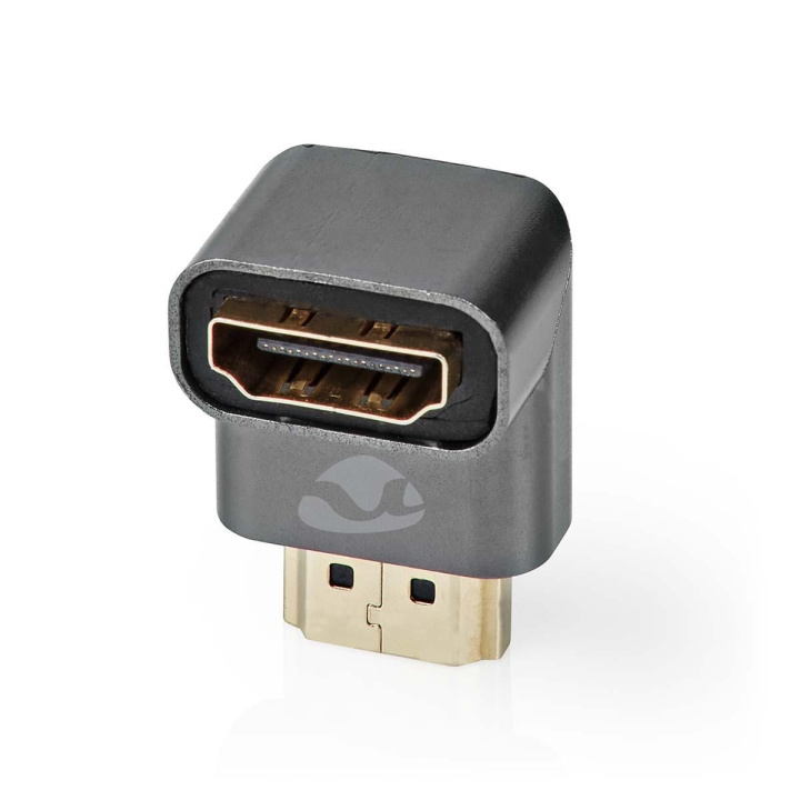 Nedis HDMI™ Adapter | HDMI™ Han / HDMI™ Stik | HDMI ™ -udgang | Guldplateret | Vinkel 90° | Aluminium | Gun Metal Grå | 1 stk. | Cover Window Box i gruppen HJEMMEELEKTRONIK / Kabler og adaptere / HDMI / Adaptere hos TP E-commerce Nordic AB (C07984)