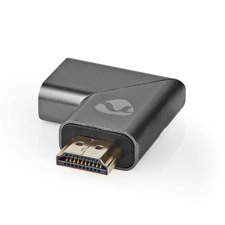 Nedis HDMI™ Adapter | HDMI™ Han / HDMI™ Stik | HDMI ™ -udgang | Guldplateret | Vinkel Venstre | Aluminium | Gun Metal Grå | 1 stk. | Cover Window Box i gruppen HJEMMEELEKTRONIK / Kabler og adaptere / HDMI / Adaptere hos TP E-commerce Nordic AB (C07985)