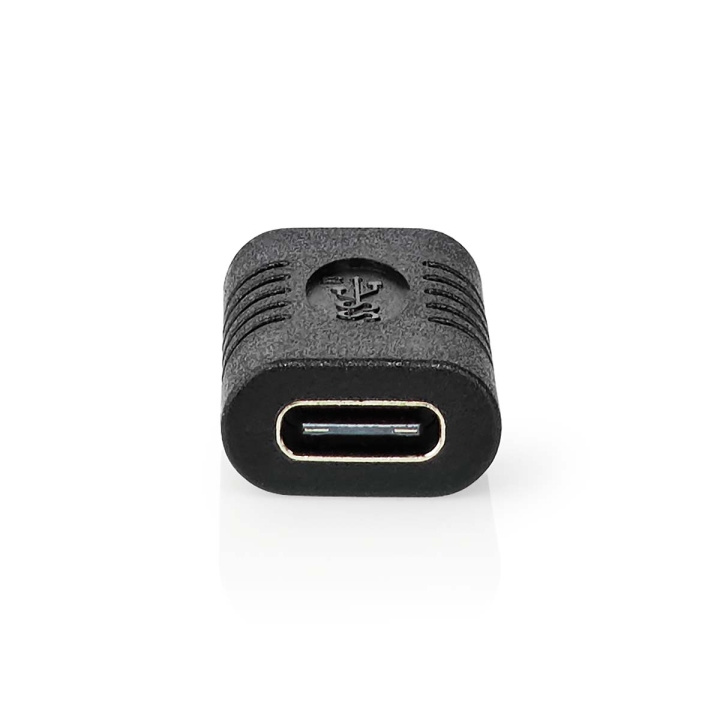 Nedis USB-C™ Adapter | USB 3.2 Gen 2 | USB-C™ Hun | USB-C™ Hun | 4K@60Hz | 10 Gbps | Runde | Nikkelplateret | Sort | Konvolut i gruppen SMARTPHONES & TABLETS / Opladere og kabler / Adaptere hos TP E-commerce Nordic AB (C08044)