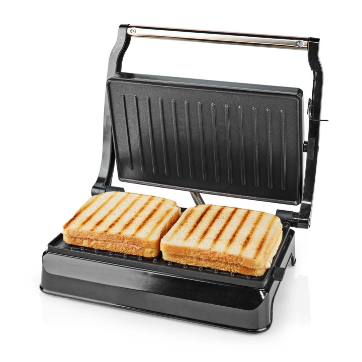 Nedis Kontakt Grill | 700 W | 23 x 14.5 cm | Aluminium / Plastik i gruppen HJEM, HUS & HAVE / Husholdningsapparater / Brødristere & Sandwich Makers / Bordgrill & Raclette hos TP E-commerce Nordic AB (C08167)