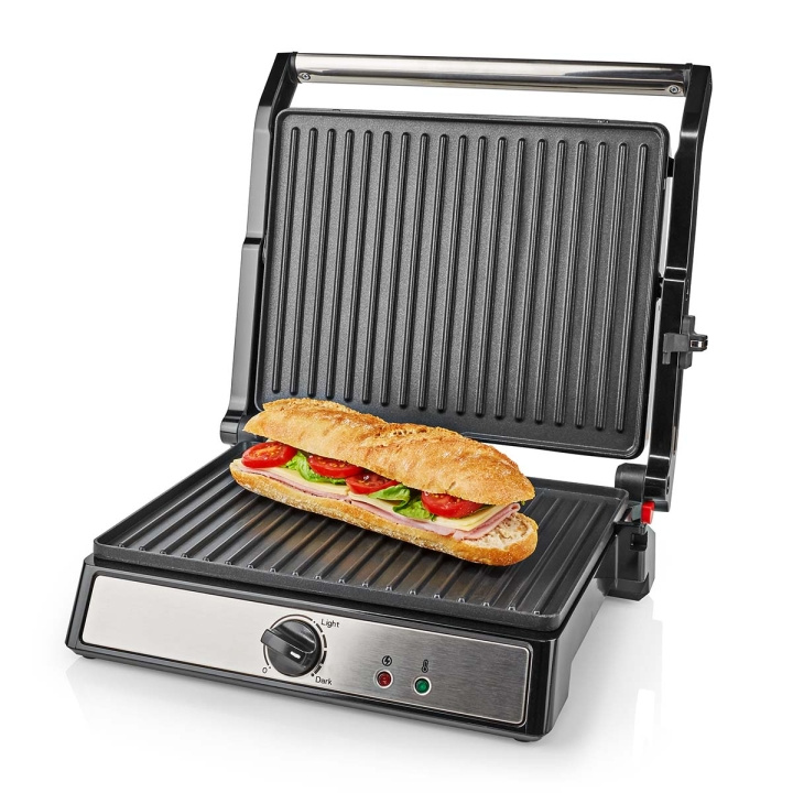 Nedis Kontakt Grill | 2000 W | 29 x 23 cm | Justerbar temperaturkontrol | Plastik / Rustfri Stål i gruppen HJEM, HUS & HAVE / Husholdningsapparater / Brødristere & Sandwich Makers / Bordgrill & Raclette hos TP E-commerce Nordic AB (C08170)