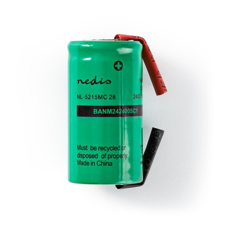 Genopladelige Ni-MH-batteripakke | 1.2 V DC | Opladningsbar | 2400 mAh | Forudladet | 1-Polybag | N/A | Loddeflige | Grøn i gruppen HJEMMEELEKTRONIK / Batterier og opladere / Genopladelige batterier / Andet hos TP E-commerce Nordic AB (C08246)