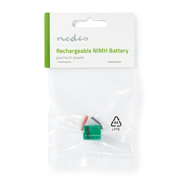 Nedis Genopladelige Ni-MH-batteri | 1.2 V | 300 mAh | Loddeflige | 1-Polybag i gruppen HJEMMEELEKTRONIK / Batterier og opladere / Genopladelige batterier / Andet hos TP E-commerce Nordic AB (C08250)