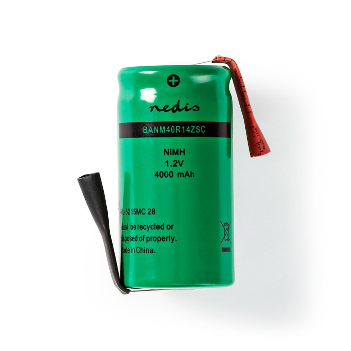 Nedis Genopladelige Ni-MH-batteripakke | 1.2 V DC | Opladningsbar | 4000 mAh | Forudladet | 1-Polybag | N/A | Loddeflige | Grøn i gruppen HJEMMEELEKTRONIK / Batterier og opladere / Genopladelige batterier / Andet hos TP E-commerce Nordic AB (C08253)
