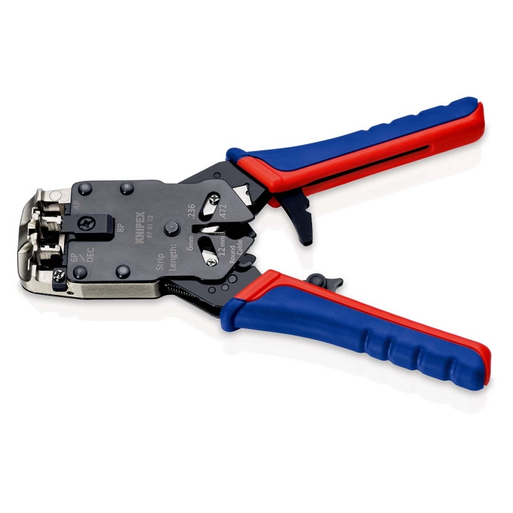 KNIPEX Crimp-momenttang til Western-stik Westernstik RJ10 (4-pin) 7.65 mm, RJ11/12 (6-pin) 9.65 mm, RJ45 (8-pin) 11.68 mm i gruppen COMPUTERTILBEHØR / Computerkomponenter / Værktøj og montage hos TP E-commerce Nordic AB (C08373)