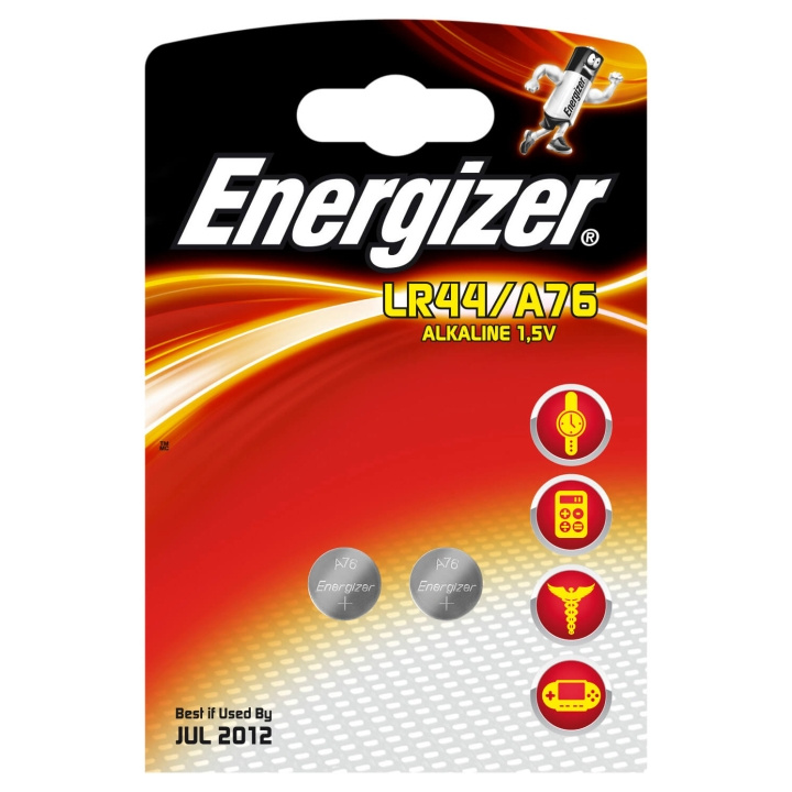 Energizer Batteri LR44/A76 Alkaline 2-pak i gruppen HJEMMEELEKTRONIK / Batterier og opladere / Batterier / Knapcelle hos TP E-commerce Nordic AB (C08418)