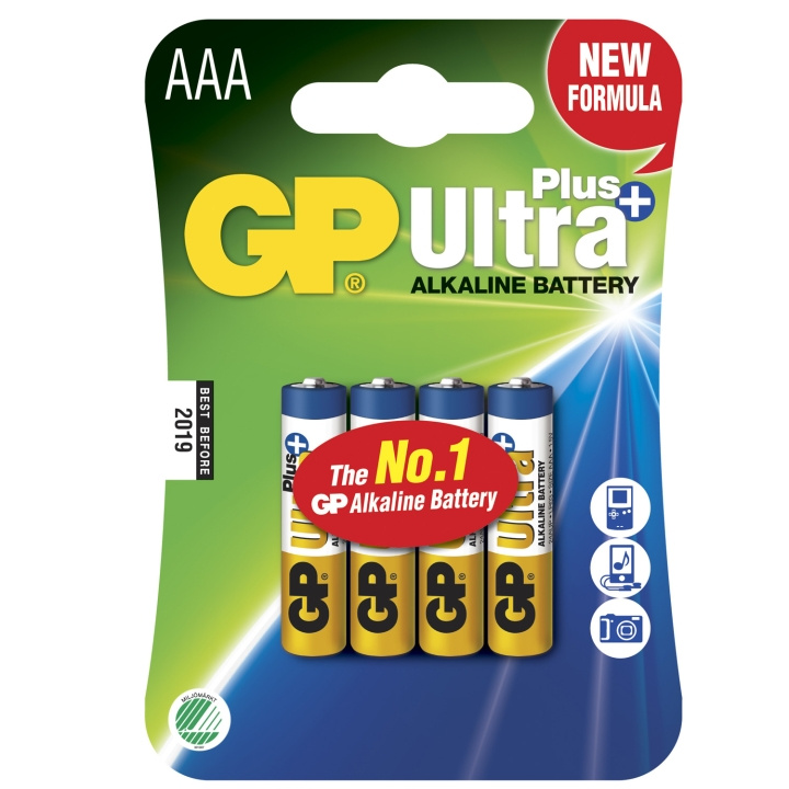 GP Ultra Plus Alkaline AAA 4-pack i gruppen HJEMMEELEKTRONIK / Batterier og opladere / Batterier / AAA hos TP E-commerce Nordic AB (C08555)