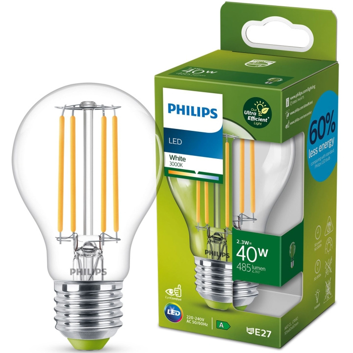 Philips LED E27 Normal 40W Klar 485lm i gruppen HJEMMEELEKTRONIK / Lys / LED lamper hos TP E-commerce Nordic AB (C08598)
