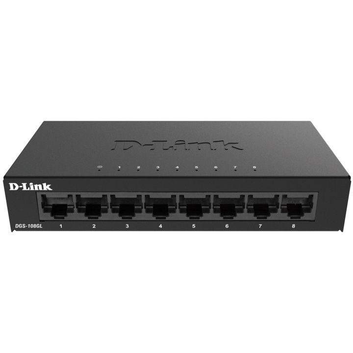 D-Link DGS-108GL 8-Port Gigabit Switch i gruppen COMPUTERTILBEHØR / Netværk / Switches hos TP E-commerce Nordic AB (C08623)
