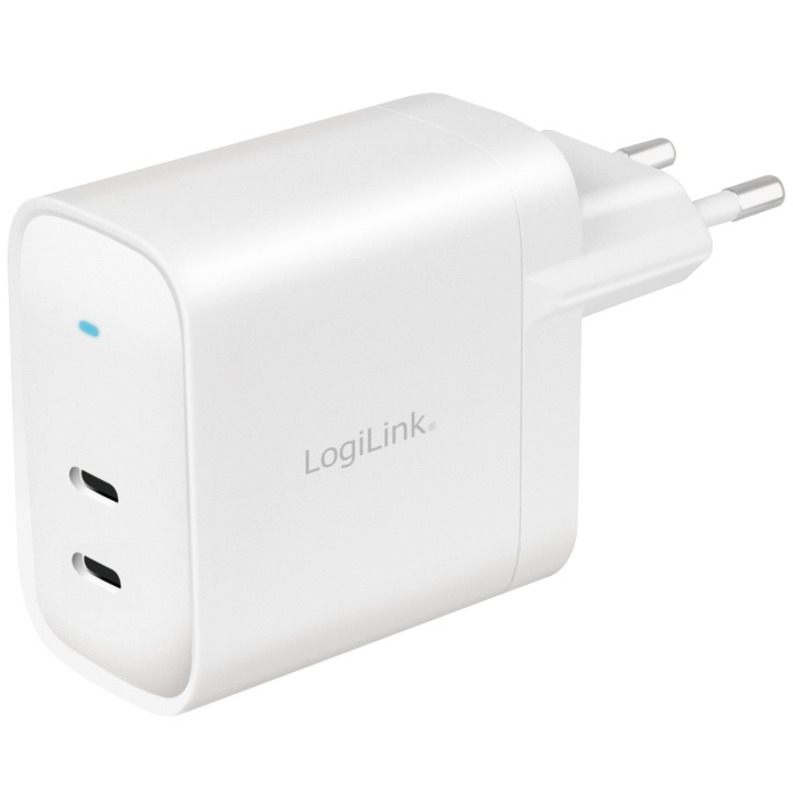 LogiLink USB-laddare 2 x USB-C PD 40W G i gruppen SMARTPHONES & TABLETS / Opladere og kabler / Vægoplader / Væg oplader Type C hos TP E-commerce Nordic AB (C08649)