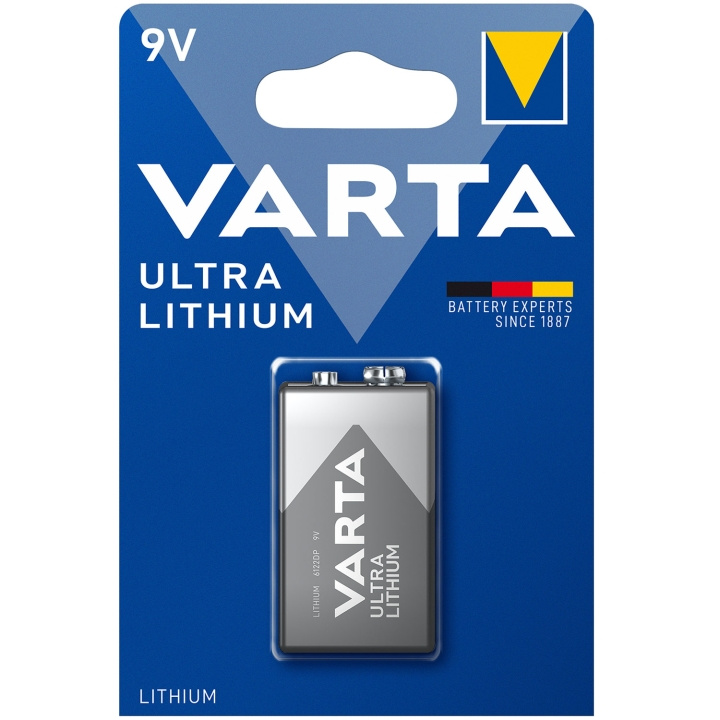 Varta Ultra Lithium 9V Batteri 1-pac i gruppen HJEMMEELEKTRONIK / Batterier og opladere / Batterier / 9V hos TP E-commerce Nordic AB (C08716)