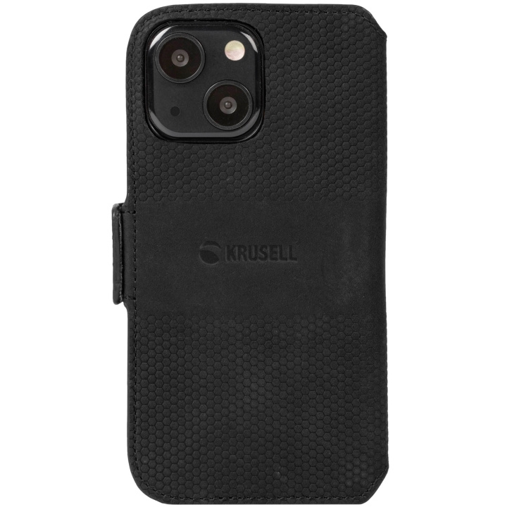 Krusell Leather Phone Wallet iPhone 13 Svart i gruppen SMARTPHONES & TABLETS / Mobil Beskyttelse / Apple / iPhone 13 / Cover hos TP E-commerce Nordic AB (C08750)