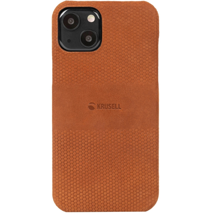 Krusell Leather Cover iPhone 13 Cognac i gruppen SMARTPHONES & TABLETS / Mobil Beskyttelse / Apple / iPhone 13 / Cover hos TP E-commerce Nordic AB (C08758)