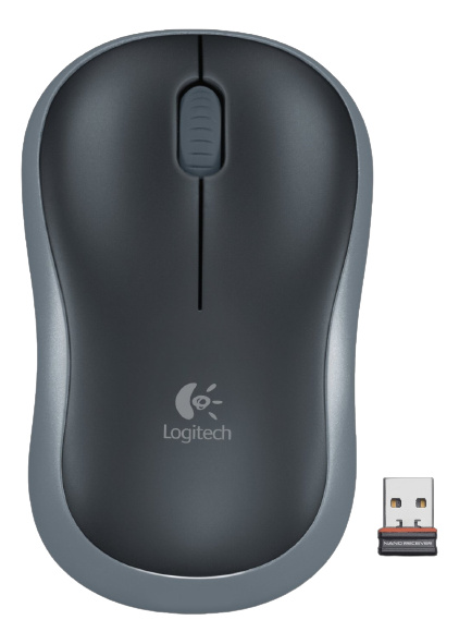 Logitech Wireless Mouse M185 - black/grey i gruppen COMPUTERTILBEHØR / Mus og tastatur / Mus / Ledningsfri hos TP E-commerce Nordic AB (C09061)