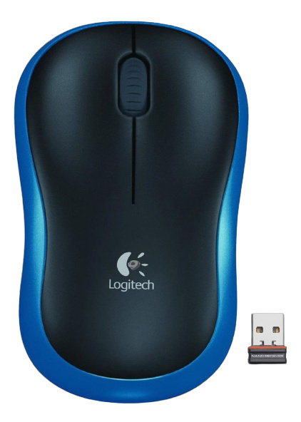 Logitech Wireless Mouse M185 - BLUE i gruppen COMPUTERTILBEHØR / Mus og tastatur / Mus / Ledningsfri hos TP E-commerce Nordic AB (C09062)