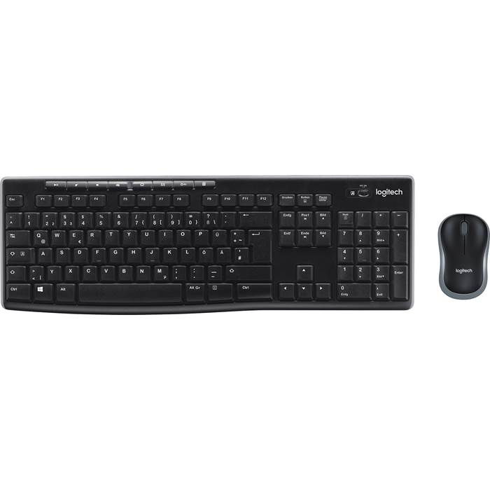 Logitech MK270 wireless Combo KB and mouse Nordic black i gruppen COMPUTERTILBEHØR / Mus og tastatur / Tastatur / Pakke hos TP E-commerce Nordic AB (C09069)