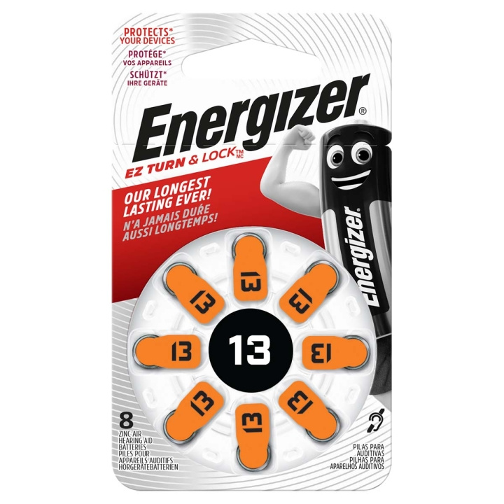 Energizer Zink-Air Batteri Pr48 Type 13 | 1.4 V DC | 258 mAh | 8-Blister | Hearing Aid | Sølv i gruppen HJEMMEELEKTRONIK / Batterier og opladere / Batterier / Batterier til høreapparater hos TP E-commerce Nordic AB (C09196)