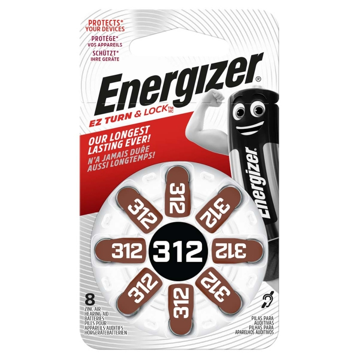 Energizer Zink-Air Batteri Pr41 Type 312 | 1.4 V DC | 184 mAh | 8-Blister | Hearing Aid | Sølv i gruppen HJEMMEELEKTRONIK / Batterier og opladere / Batterier / Batterier til høreapparater hos TP E-commerce Nordic AB (C09198)