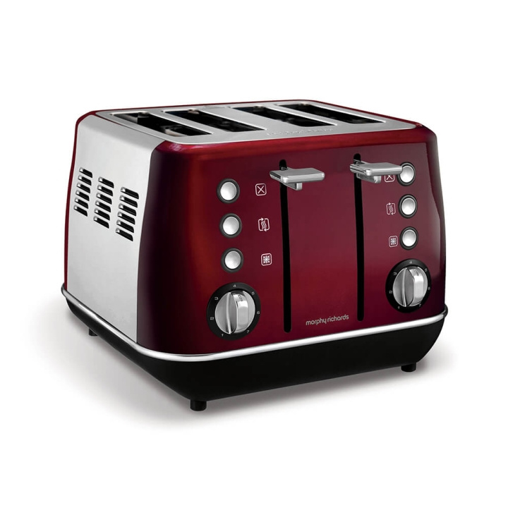Morphy Richards Brødrister Evoke 4 Skiver Rød i gruppen HJEM, HUS & HAVE / Husholdningsapparater / Brødristere & Sandwich Makers / Brødristere hos TP E-commerce Nordic AB (C09242)