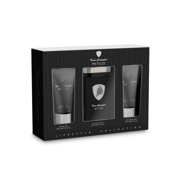 Giftset Lamborghini Mitico Edt 125ml + Shower Gel 100ml + Aftershave Balm 100ml i gruppen SKØNHED & HELSE / Gaveæske / Gaveæske til ham hos TP E-commerce Nordic AB (C09465)