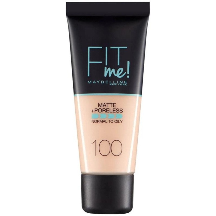 Maybelline Fit Me Matte + Poreless Foundation - 100 Warm Ivory i gruppen SKØNHED & HELSE / Makeup / Makeup ansigt / Foundation hos TP E-commerce Nordic AB (C10127)