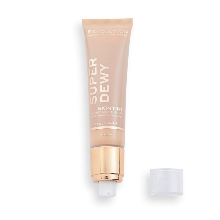 Makeup Revolution Superdewy Tinted Moisturiser Medium 55ml i gruppen SKØNHED & HELSE / Hudpleje / Ansigt / Tinted Moisturizer hos TP E-commerce Nordic AB (C10155)