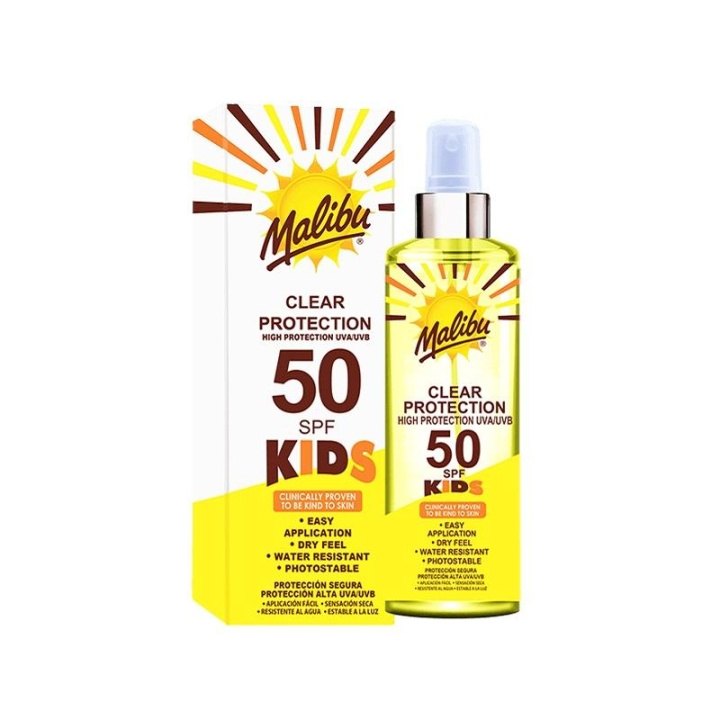 Malibu Kids Clear Protection SPF50 250ml i gruppen SKØNHED & HELSE / Hudpleje / Tanning / Solbeskyttelse hos TP E-commerce Nordic AB (C10217)