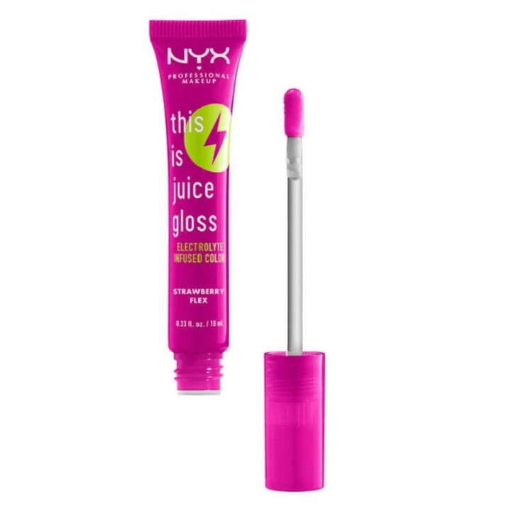 NYX PROF. MAKEUP This Is Juice Gloss - Strawberry Flex i gruppen SKØNHED & HELSE / Makeup / Læber / Lip gloss hos TP E-commerce Nordic AB (C11022)