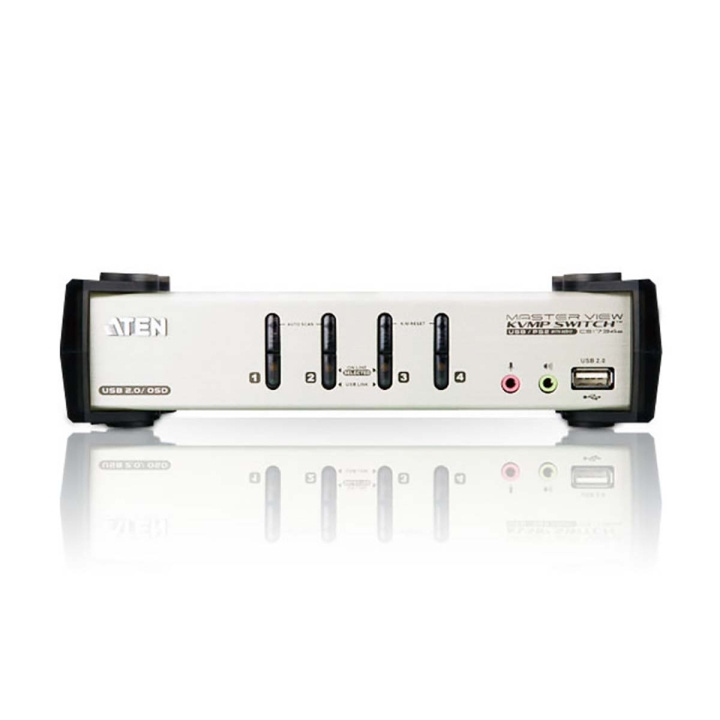 Aten CS1734B 4-Port KVM Switch Sølv i gruppen COMPUTERTILBEHØR / Netværk / Switches / 10/100/1000Mbps hos TP E-commerce Nordic AB (C11568)