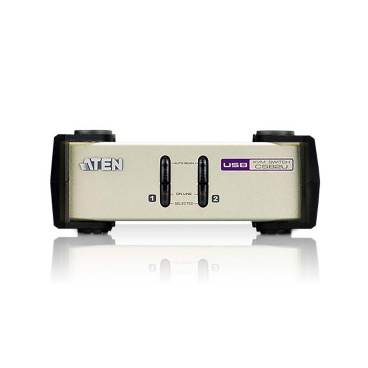 Atena CS82U 2-Port KVM Switch Sølv i gruppen COMPUTERTILBEHØR / Kabler og adaptere / HDMI / VGA / DVI switche hos TP E-commerce Nordic AB (C11577)