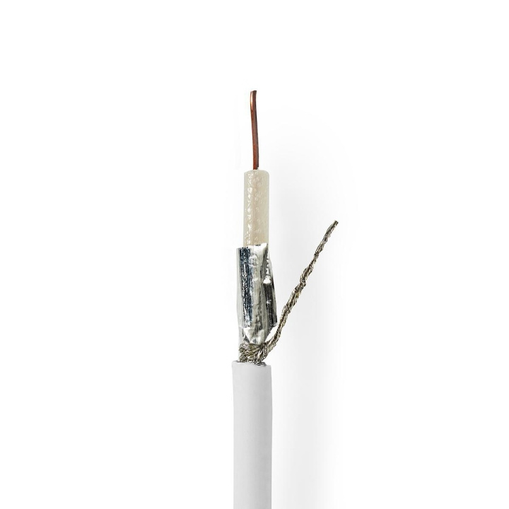 Nedis Coax Kabel På Rulle | RG59 | 75 Ohm | Dobbelt afskærmet | ECA | 50.0 m | Coax | PVC | Hvid | Gaveæske i gruppen HJEMMEELEKTRONIK / Kabler og adaptere / Antennekabler og tilbehør / Antenne kabler hos TP E-commerce Nordic AB (C11656)