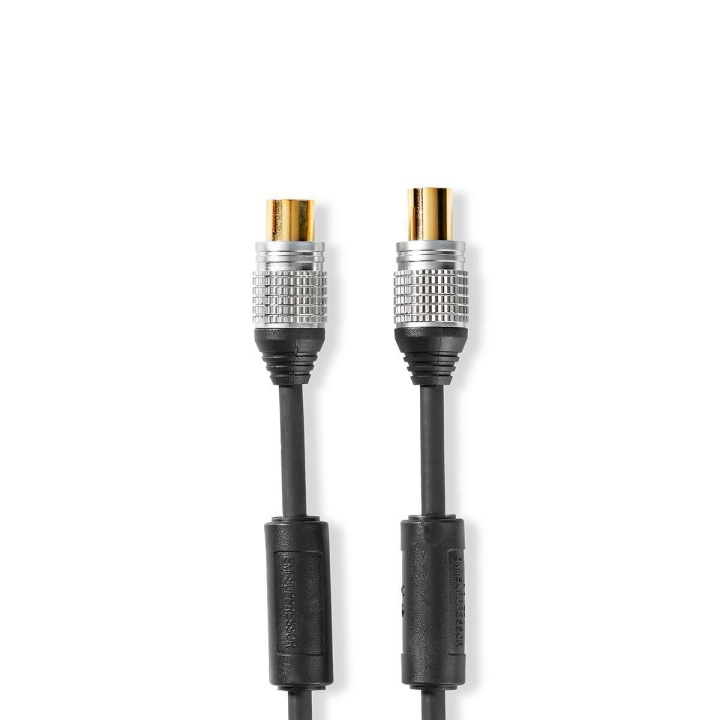 Coax Cable | IEC (Coax) Han | IEC (Coax) Hun | Guldplateret | 75 Ohm | Dobbelt afskærmet | 2.50 m | Runde | PVC | Antracit | Plastikæske i gruppen HJEMMEELEKTRONIK / Kabler og adaptere / Antennekabler og tilbehør / Antenne kabler hos TP E-commerce Nordic AB (C11679)