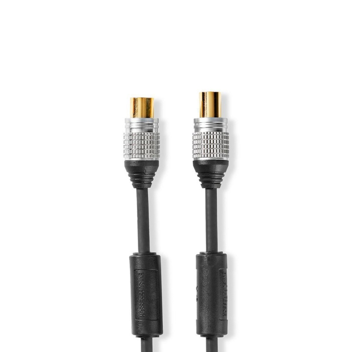 Nedis Coax Cable | IEC (Coax) Han | IEC (Coax) Hun | Guldplateret | 75 Ohm | Dobbelt afskærmet | 10.0 m | Runde | PVC | Antracit | Plastikæske i gruppen HJEMMEELEKTRONIK / Kabler og adaptere / Antennekabler og tilbehør / Antenne kabler hos TP E-commerce Nordic AB (C11681)