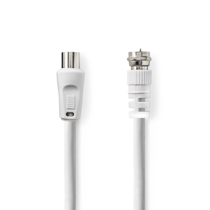 Nedis Satellit & Antennekabel | F Han Quick | IEC (Coax) Han | Nikkelplateret | 30 dB | 75 Ohm | Dobbelt afskærmet | 10.0 m | Runde | PVC | Hvid | Konvolut i gruppen HJEMMEELEKTRONIK / Kabler og adaptere / Antennekabler og tilbehør / Antenne kabler hos TP E-commerce Nordic AB (C11712)