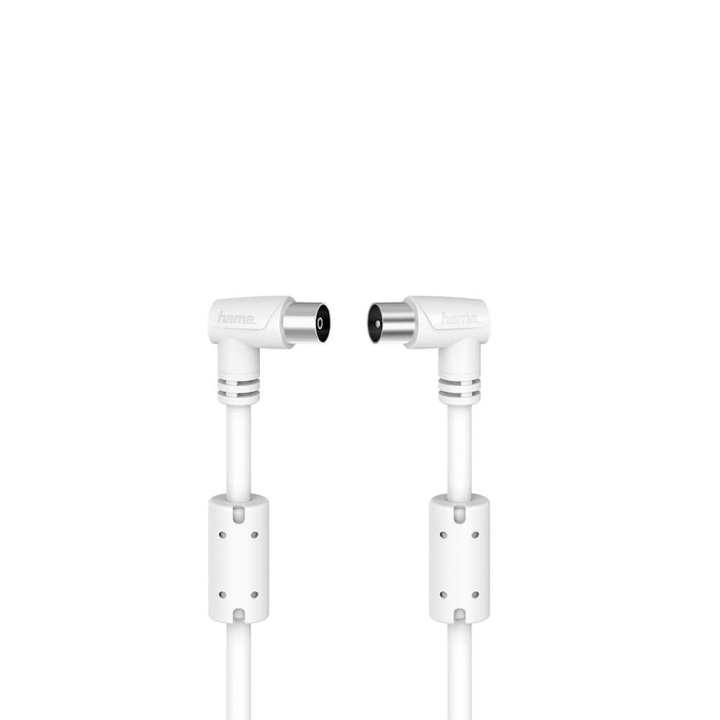 Hama Cable Antenna Angle 90dB White 1.5m i gruppen HJEMMEELEKTRONIK / Kabler og adaptere / Antennekabler og tilbehør / Antenne kabler hos TP E-commerce Nordic AB (C11738)