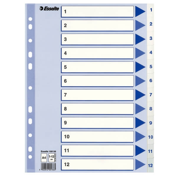 ESSELTE Register Non-Stop A4/1-12 i gruppen HJEM, HUS & HAVE / Kontorartikler / Andet hos TP E-commerce Nordic AB (C11988)