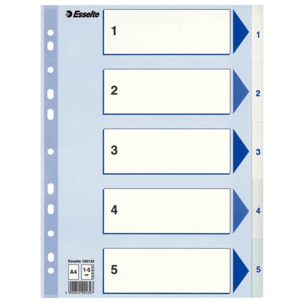 ESSELTE Register Non-Stop A4/1-5 i gruppen HJEM, HUS & HAVE / Kontorartikler / Andet hos TP E-commerce Nordic AB (C11992)